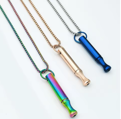 Sada náhrdelník - píšťalka na odvykání kouření | Mix přesýpacích hodin + Znamení zvěrokruhu 528Hz mix + náramek zdarma 3v1