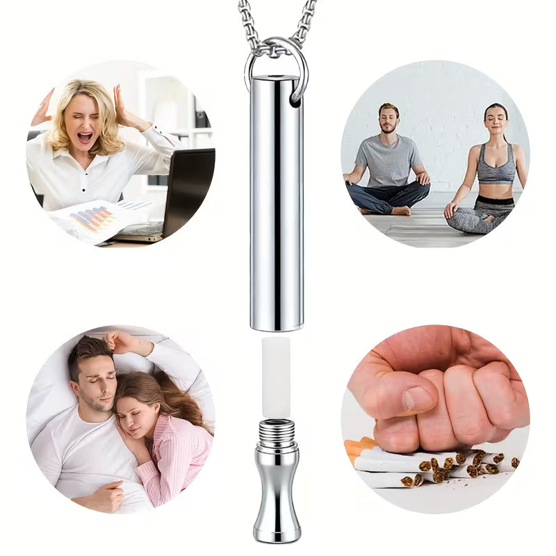 Náhrdelník pro odvykání kouření | Píšťalka pro dýchání | Klepsydra
