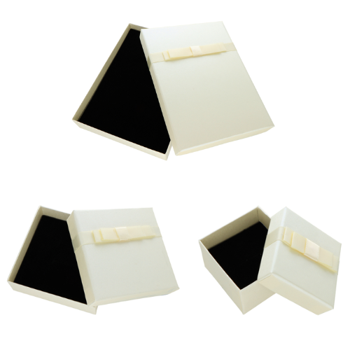 Krabice na šperky, obal na šperky, příslušenství, různé velikosti, krémová, 1 ks.