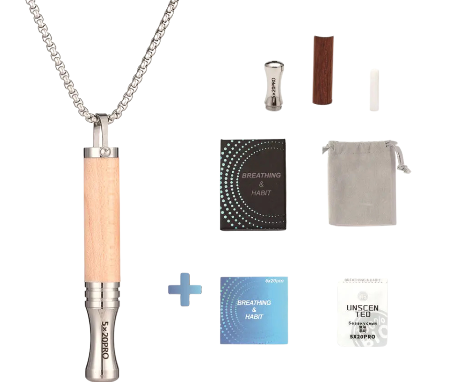 Náhrdelník pro odvykání kouření | Píšťalka pro dýchání | Klepsydra