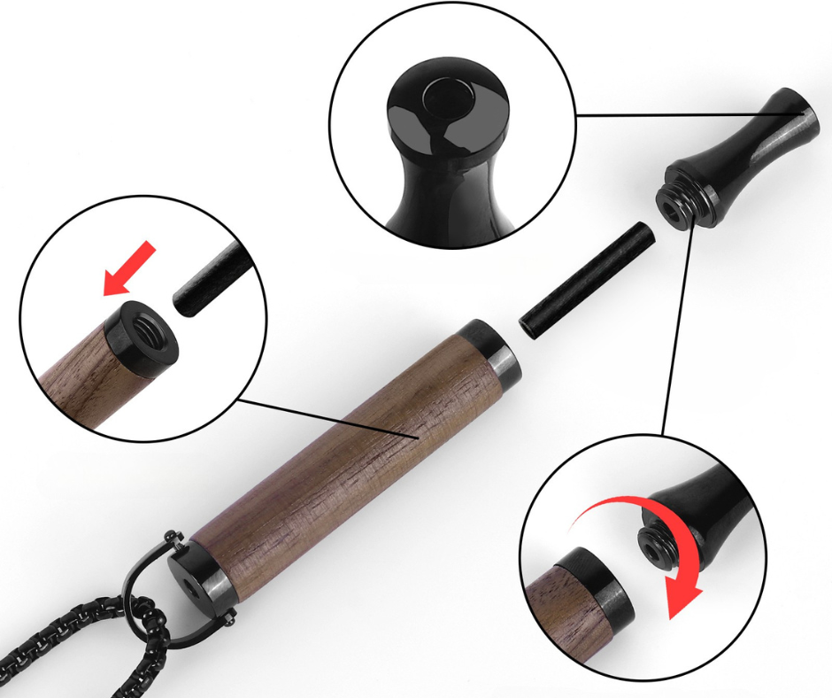 Náhrdelník pro odvykání kouření | Píšťalka pro dýchání | Klepsydra