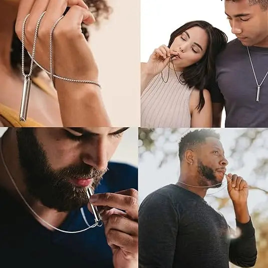 Náhrdelník pro odvykání kouření | Píšťalka pro dýchání | Klepsydra