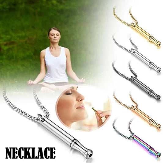 Náhrdelník pro odvykání kouření | Píšťalka pro dýchání | Klepsydra