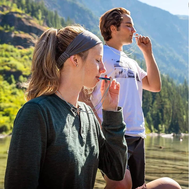 Náhrdelník pro odvykání kouření | Píšťalka pro dýchání | Klepsydra