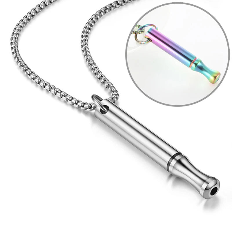 Sada náhrdelník - píšťalka pro odvykání kouření | Klepsydra mix + náramek zdarma 3v1