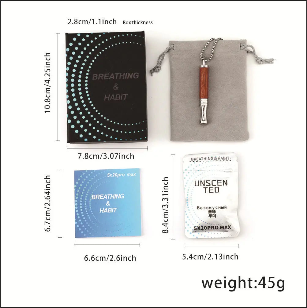 Náhrdelník pro odvykání kouření | Píšťalka pro dýchání | Klepsydra