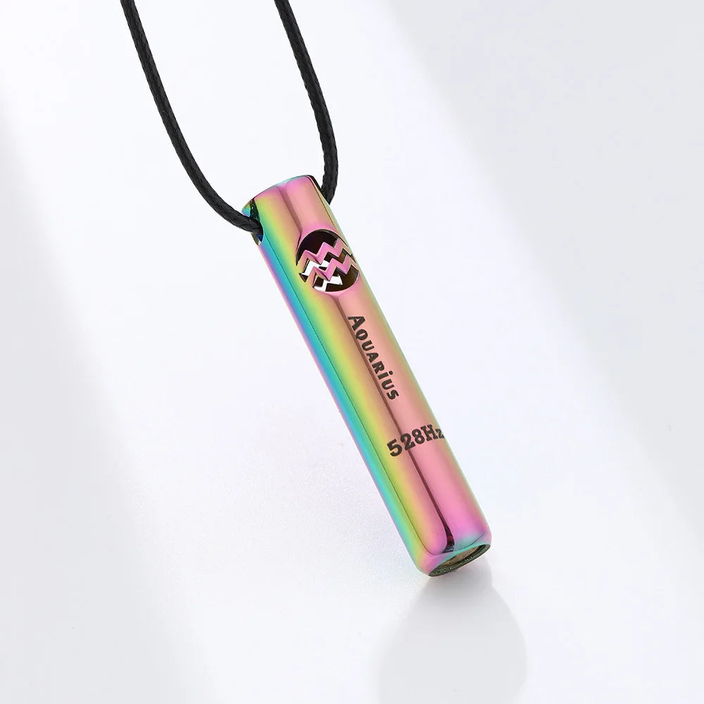 Náhrdelník na odvykání kouření | Dechová píšťalka | Znaky zvěrokruhu – se zvukem 528Hz pro meditaci a jógu