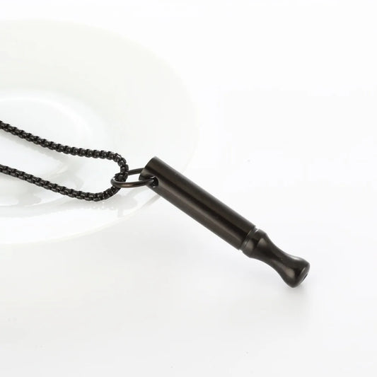 Náhrdelník na odvykání kouření | Dechová píšťalka | Klepsydra Černá