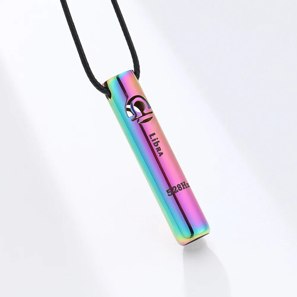 Náhrdelník na odvykání kouření | Dechová píšťalka | Znaky zvěrokruhu – se zvukem 528Hz pro meditaci a jógu