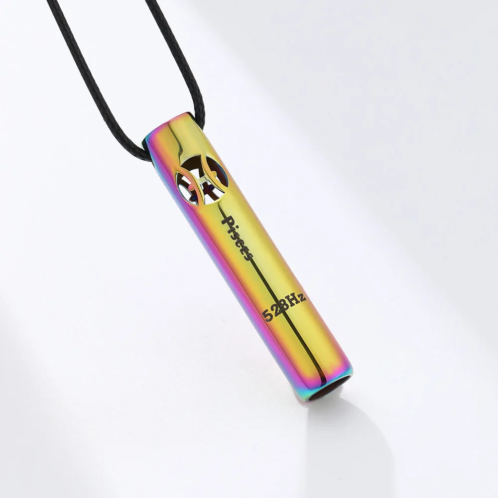 Náhrdelník na odvykání kouření | Dechová píšťalka | Znaky zvěrokruhu – se zvukem 528Hz pro meditaci a jógu