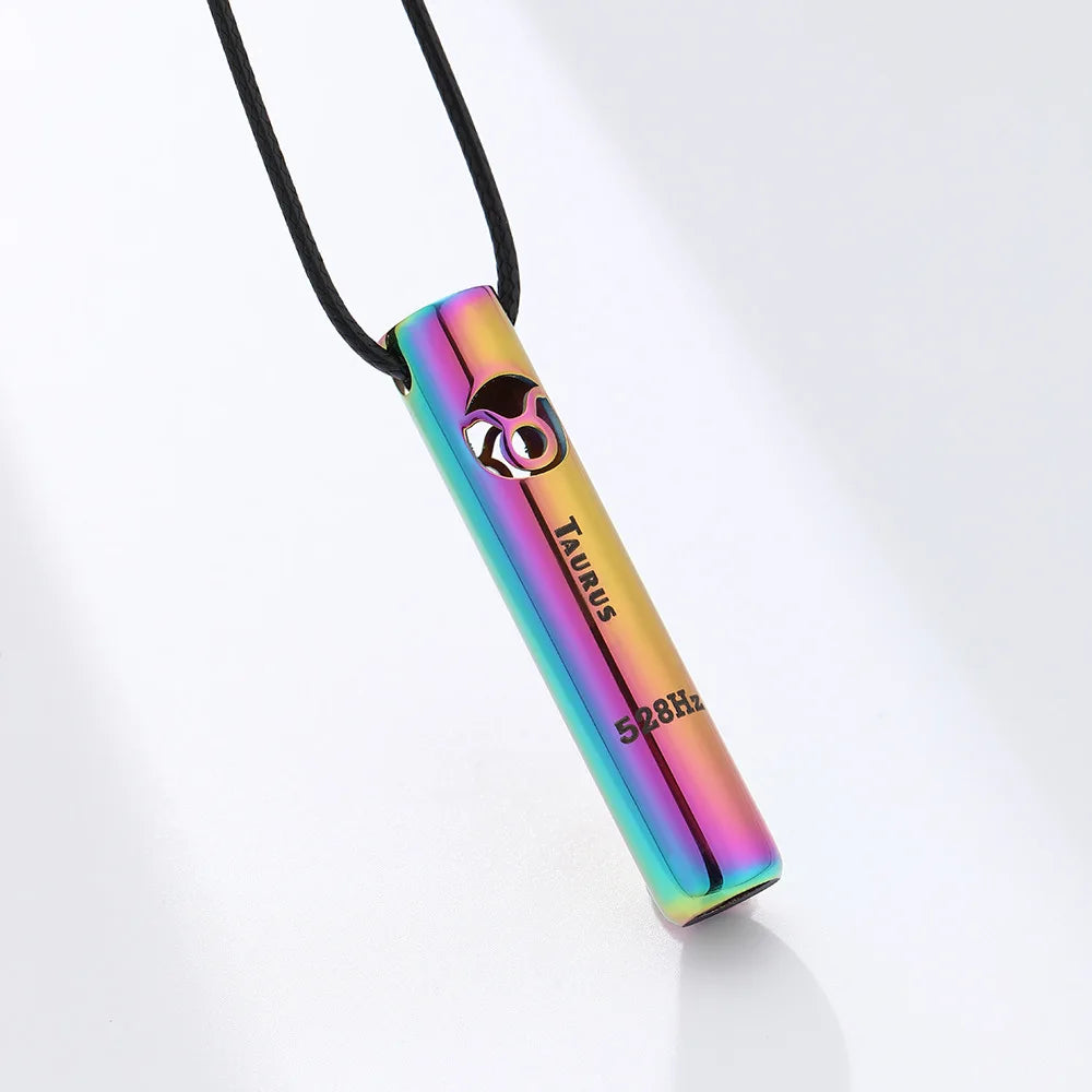 Náhrdelník na odvykání kouření | Dechová píšťalka | Znaky zvěrokruhu – se zvukem 528Hz pro meditaci a jógu