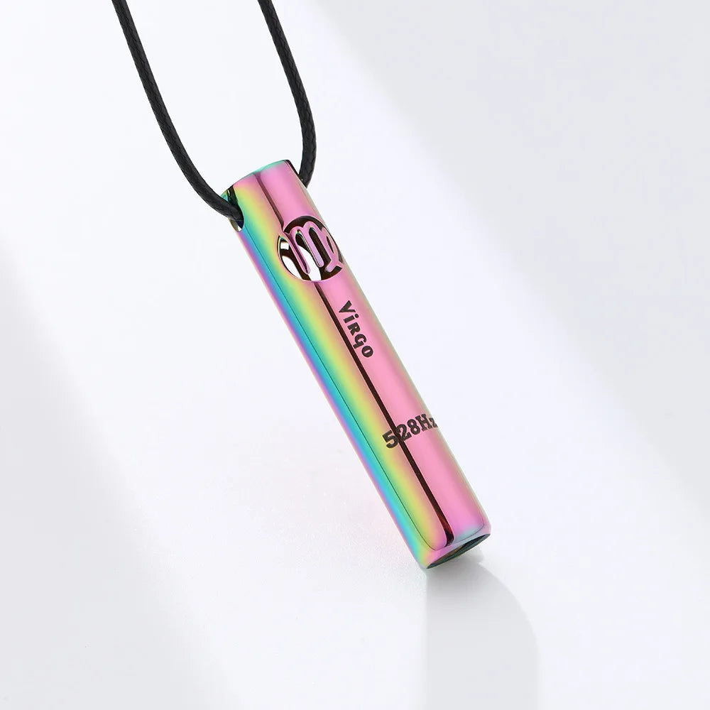 Náhrdelník na odvykání kouření | Dechová píšťalka | Znaky zvěrokruhu – se zvukem 528Hz pro meditaci a jógu