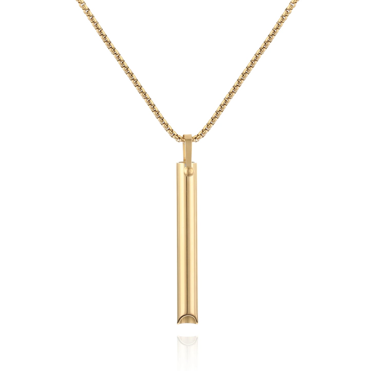 Náhrdelník pro odvykání kouření | Dýchací píšťalka | Podkova Zlatá