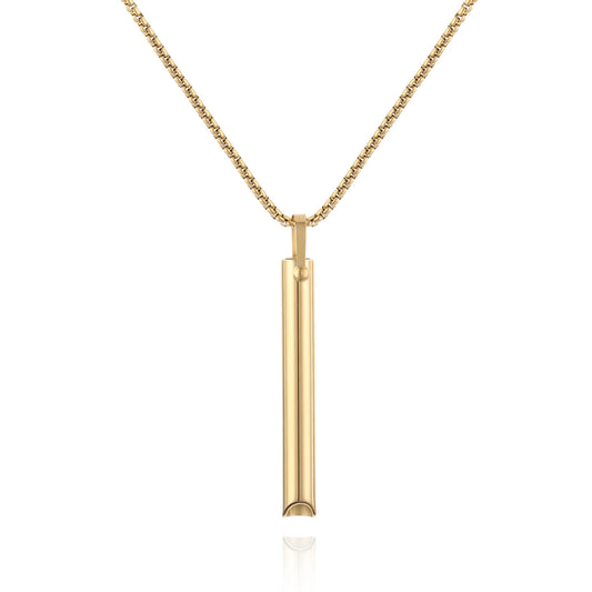 Náhrdelník pro odvykání kouření | Dýchací píšťalka | Podkova Zlatá