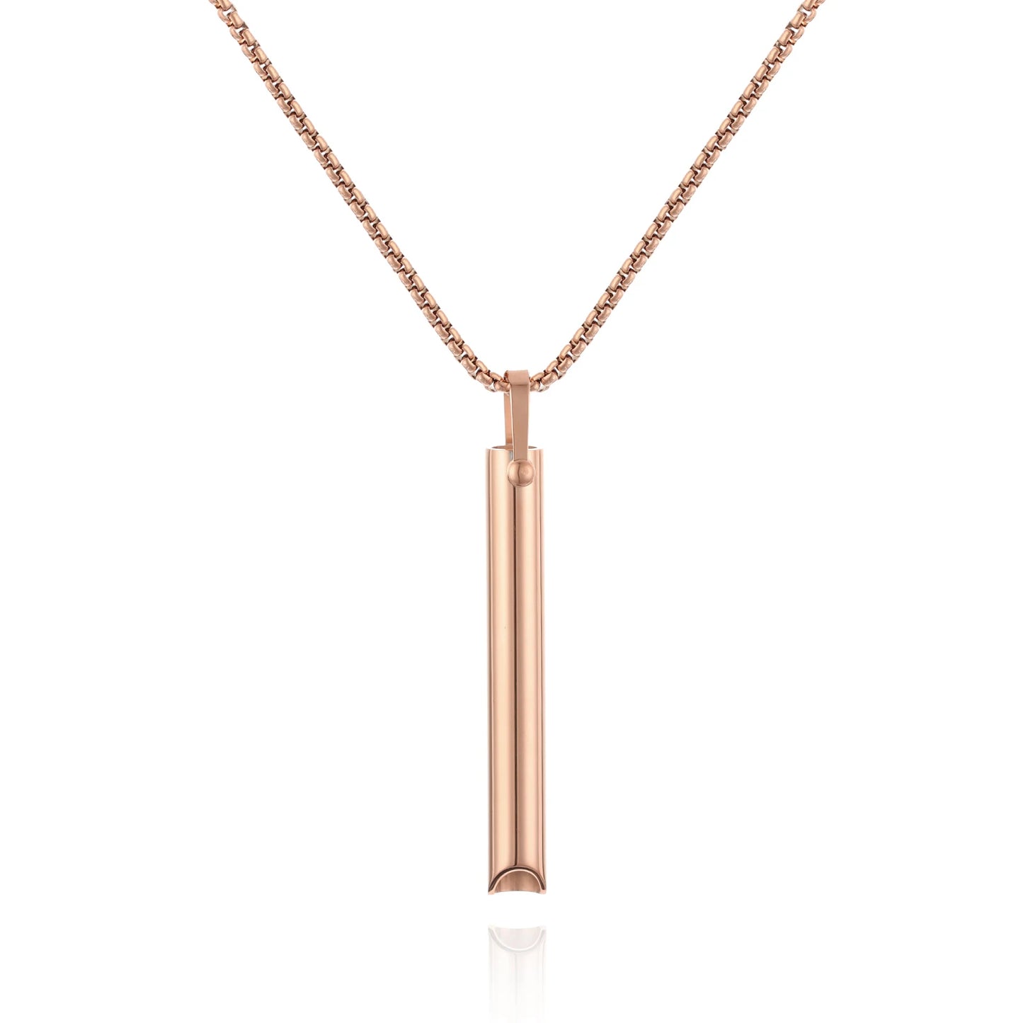 Náhrdelník pro odvykání kouření | Píšťalka pro dýchání | Podkova Růžové zlato