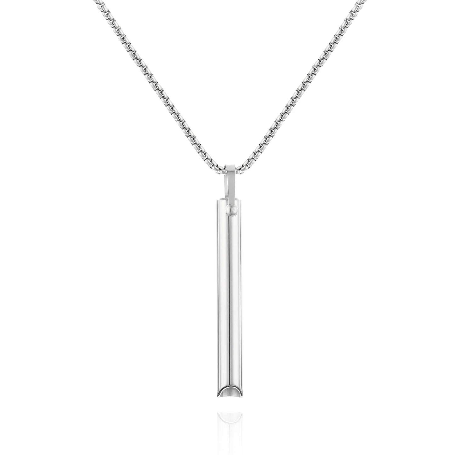 Náhrdelník pro odvykání kouření | Píšťalka k dýchání | Podkova stříbrná